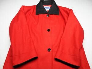 Vintage Pendleton Coat Womens 8 Red Wool Single Breasted Mid Length Lined USA